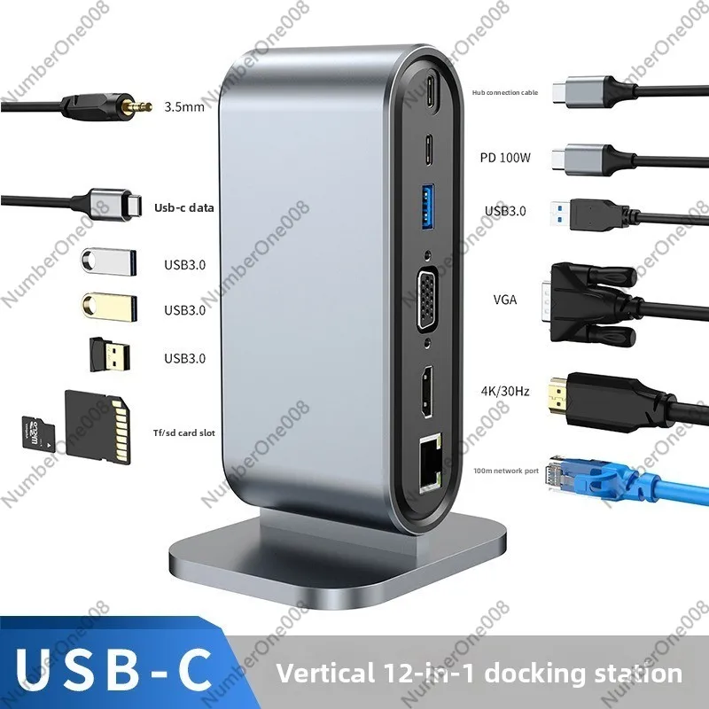 Multi Port Usb Hub - Stasiun Docking USB Vertikal 12-Port, Hub