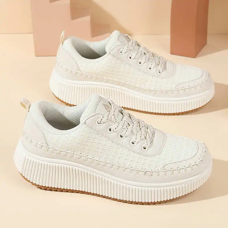Office Tech Outfits - Sepatu kets flat wanita, sepatu Sneakers