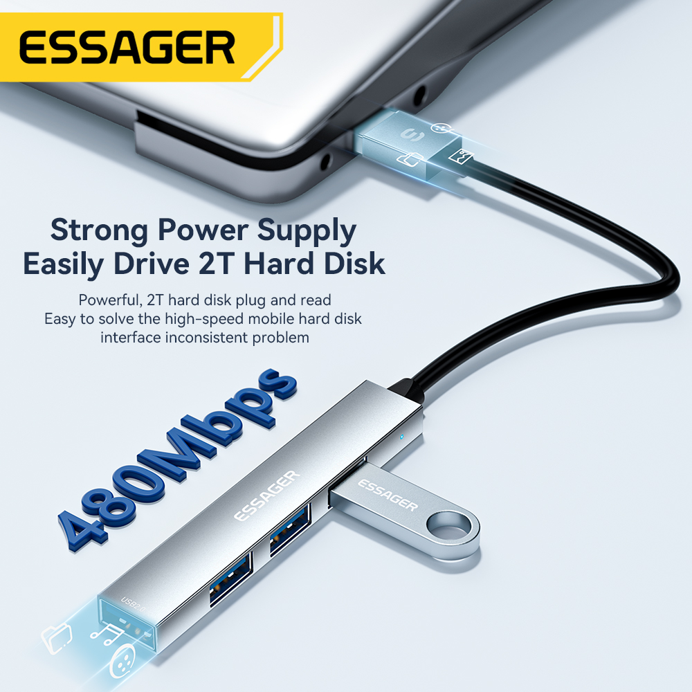 Essager adaptor tipe C kabel,  - Multi Port Usb Hub ulasan dan harga