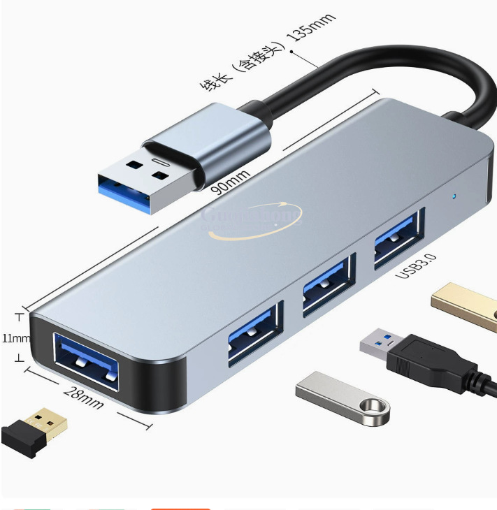 Hub USB-C 4-port terlaris, hub - Multi Port Usb Hub ulasan dan harga