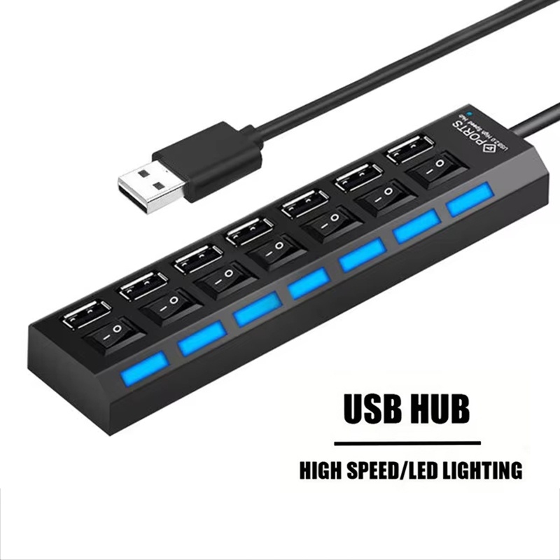 Pemisah Hub USB 2.0 7 Port unt - Multi Port Usb Hub ulasan dan harga