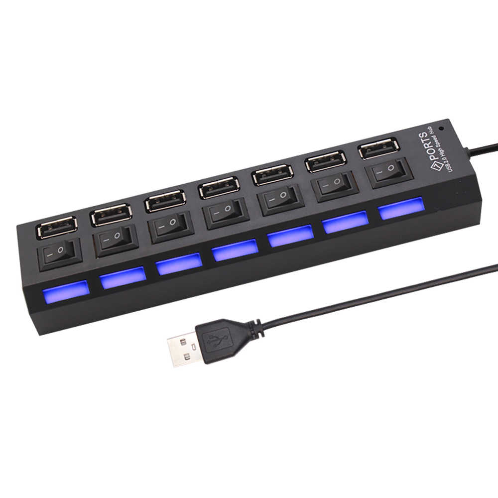 Pemisah Hub USB 2.0 7 Port unt - Multi Port Usb Hub ulasan dan harga
